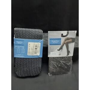 Simply Vera Vera Wang Fashion sheer Control Top Tights Black Size 3 5'2 - 6" 165